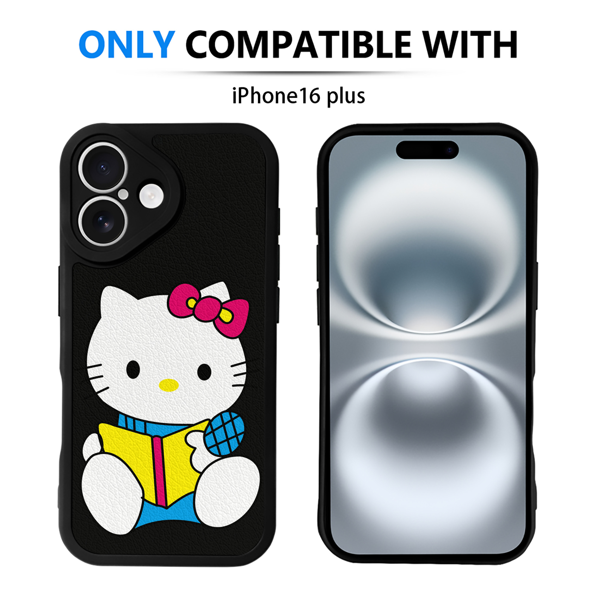 （画像用） Hello Kitty ハローキティ 【iPhone 16シリーズ対応】シリコンスマホケース（レザー調） 材質：シリコン